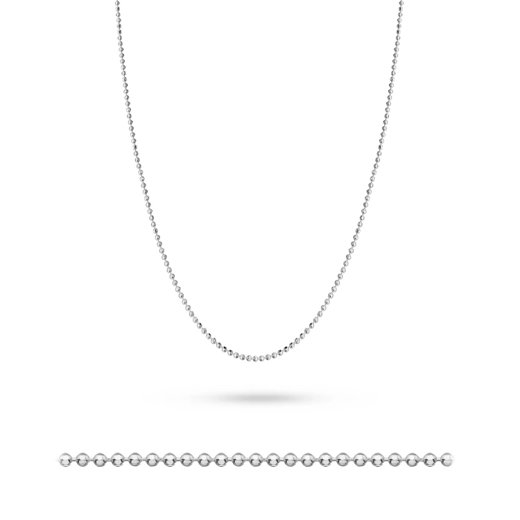 Srebrny łańcuszek diamentowana kulka 925 MARKO L083-925 marko