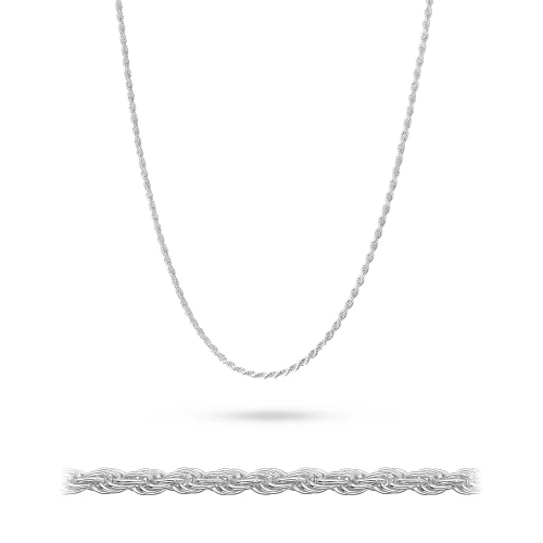 Srebrny łańcuszek naszyjnik splot Korda L019-925-S marko