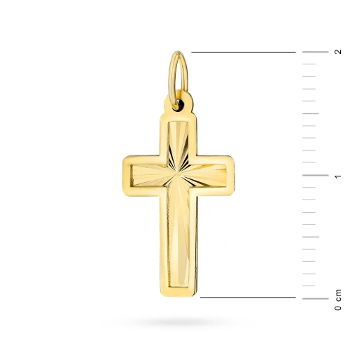Złoty krzyżyk drobny minimalistyczny D343-333 marko