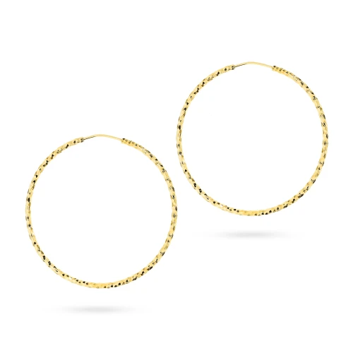 Pozłacane kolczyki diamentowane kółka kreolki 45mm Jeso K1663-925-Z marko