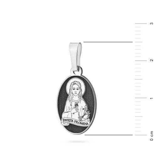 Srebrny medalik Święta Filomena D107-925-S marko