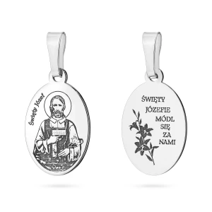 Srebrny medalik Święty Józef 