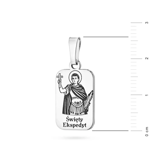 Srebrny medalik Święty Ekspedyt modlitwa D105-925-S marko