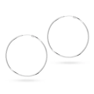 Srebrne kolczyki kółka kreolki 33mm Jeso 
