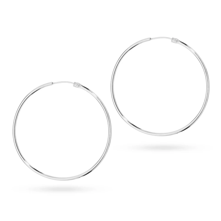 Srebrne kolczyki kółka kreolki 33mm Jeso K1671-925-S marko