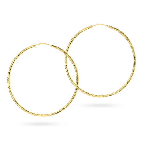Pozłacane kolczyki skręcane kółka kreolki 45mm Jeso K1659-925-Z marko