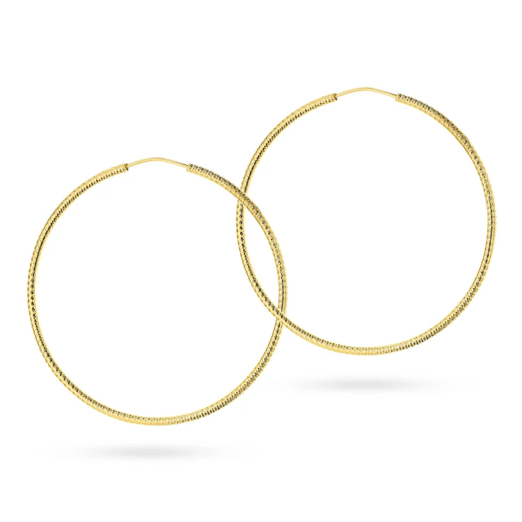 Pozłacane kolczyki skręcane kółka kreolki 45mm Jeso K1659-925-Z marko