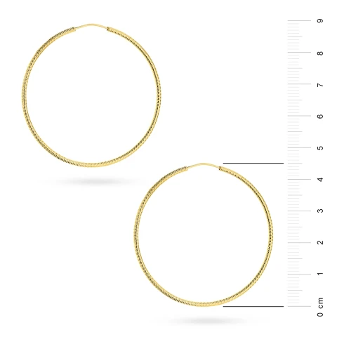 Pozłacane kolczyki skręcane kółka kreolki 45mm Jeso K1659-925-Z marko