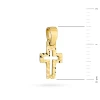 Złoty mały ażurowy krzyżyk z diamentowaniem KR-GW-068-585 marko