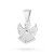 Zawieszka z białego złota diamentowany aniołek z krzyżykiem Z617-B585 marko
