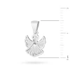 Zawieszka z białego złota diamentowany aniołek z krzyżykiem Z617-B585 marko