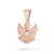 Zawieszka z różowego złota diamentowany aniołek z krzyżykiem Z617-R585 marko