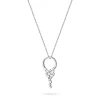 Srebrny naszyjnik ring koło cyrkonie Soledo N343-925-BS marko