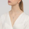 Srebrny naszyjnik ring koło cyrkonie Soledo N343-925-BS marko