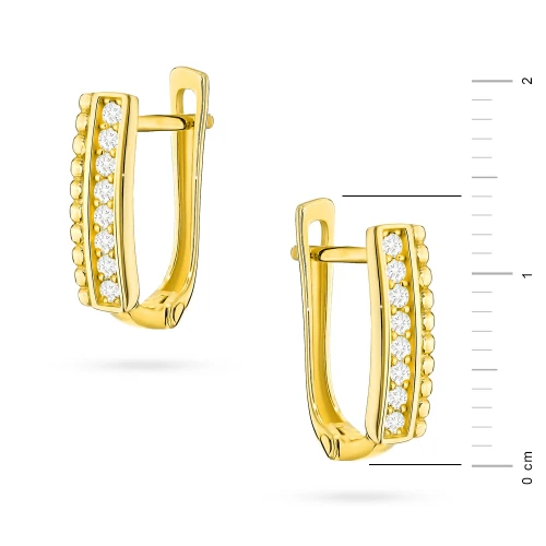 Eleganckie klasyczne kolczyki zapięcie angielskie cyrkonie Soledo K1410-585 marko