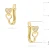 Złote kolczyki dwa serca na angielskim zapięciu cyrkonie Soledo K1708-585-B marko