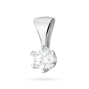 Klasyczna zawieszka  z białego złota  z dużym brylantem Jeso 0,70ct