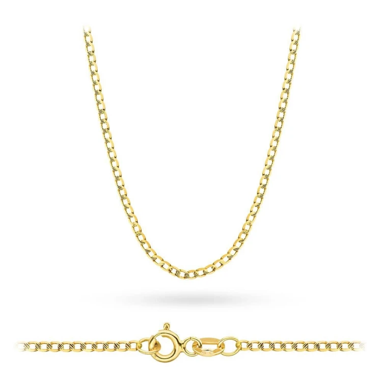 Złoty łańcuszek pancerka diamentowana L-GW-047-585 marko