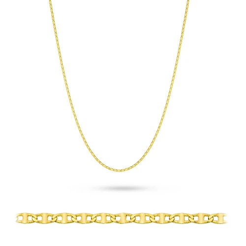 Złoty łańcuszek Gucci diamentowany pr.  585