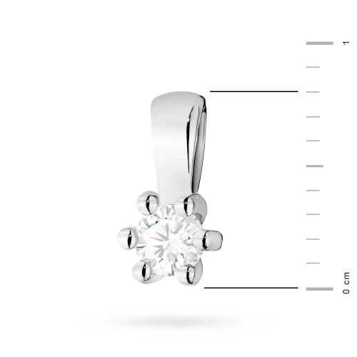 Klasyczna zawieszka z białego złota diament 0,10ct  ZO-222-B585-B0.10 marko