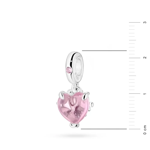 Srebrna zawieszka serce drzewko           szczęścia Charms