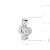 Srebrna zawieszka klucz wiolinowy cyrkonie Charms Z700-925-BS marko