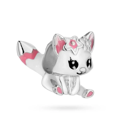 Srebrna zawieszka kot kwiatki Charms Z698-925-S marko