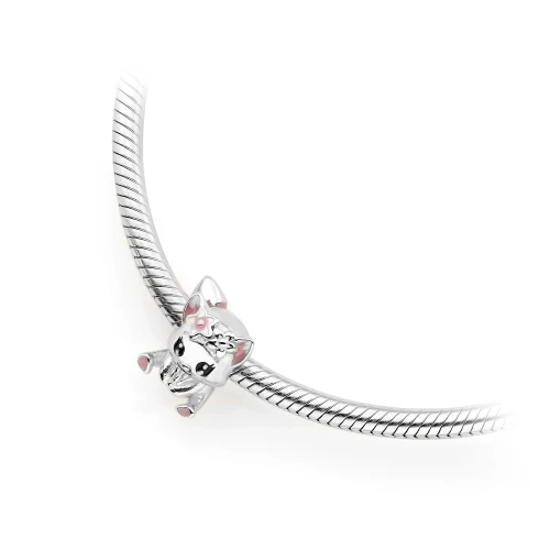 Srebrna zawieszka kot kwiatki Charms Z698-925-S marko
