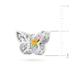 Srebrna zawieszka ażurowy motyl kolorowe kwiatki Charms Z697-925-S marko