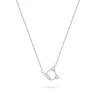 Srebrny naszyjnik ring kocie uszy cyrkonie Soledo N402-925-S marko