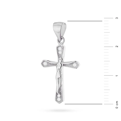 Srebrny krzyżyk zdobiony z cyrkoniami D110-925-S marko