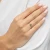 Pierścionek z białego złota z okrągłym zielonym turmalinem i brylantami W597-B585-GT0.60 marko
