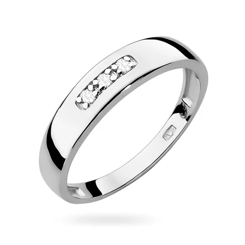 Pierścionek z białego złota obrączka z brylantami 0,05ct Obietnice W0235.B3.DIW.01 marko