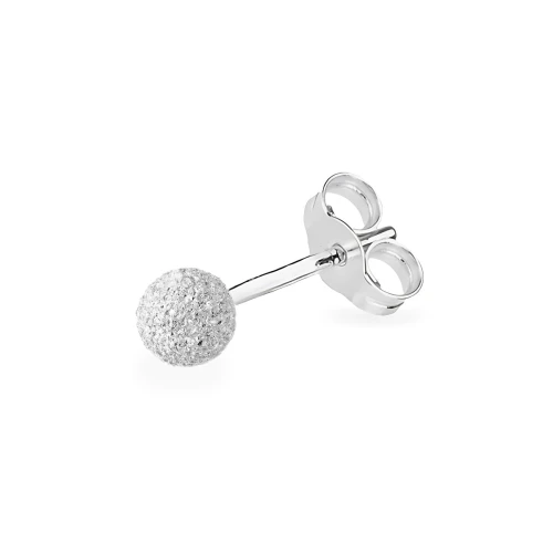Srebrny pojedynczy kolczyk diamentowana kulka 3mm Jeso K1620-925-SOLO marko