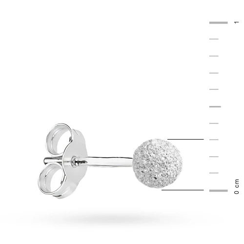 Srebrny pojedynczy kolczyk diamentowana kulka 3mm Jeso K1620-925-SOLO marko