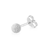 Srebrny pojedynczy kolczyk diamentowana kulka 4mm Jeso K1616-925-SOLO marko