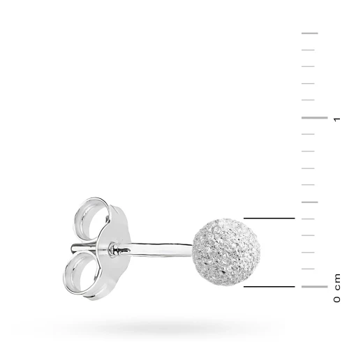 Srebrny pojedynczy kolczyk diamentowana kulka 5mm Jeso K1615-925-S-SOLO marko