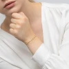 Złota bransoletka gładkie romby w diamentowanej oprawie Supreni B804-585 marko