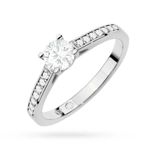 Pierścionek zaręczynowy z białego złota  diament laboratoryjny 0,50ct Lab Diamonds