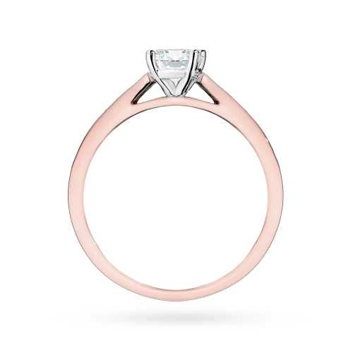 Pierścionek zaręczynowy z różowego złota  diament laboratoryjny 0,50ct Lab Diamonds