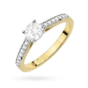 Pierścionek zaręczynowy ze złota diament  laboratoryjny 0,50ct Lab Diamonds