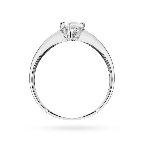 Klasyczny pierścionek zaręczynowy białe  złoto diament laboratoryjny 0,15ct Lab Diamonds