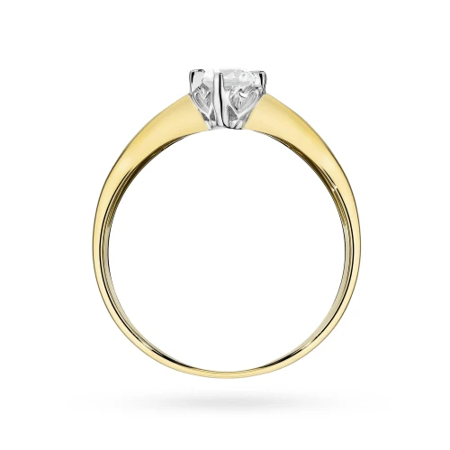 Klasyczny pierścionek zaręczynowy złoto  diament laboratoryjny 0,15ct Lab Diamonds