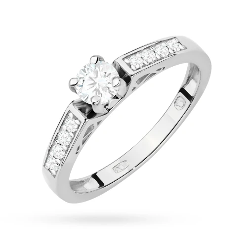 Pierścionek zaręczynowy z białego złota  diament laboratoryjny 0,30ct Lab Diamonds