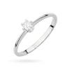 Klasyczny złoty pierścionek z diamentem laboratoryjnym 0,10ct białe złoto Lab Diamonds W0220.B3.LDW.02 marko