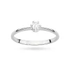 Klasyczny złoty pierścionek z diamentem laboratoryjnym 0,10ct białe złoto Lab Diamonds W0220.B3.LDW.02 marko