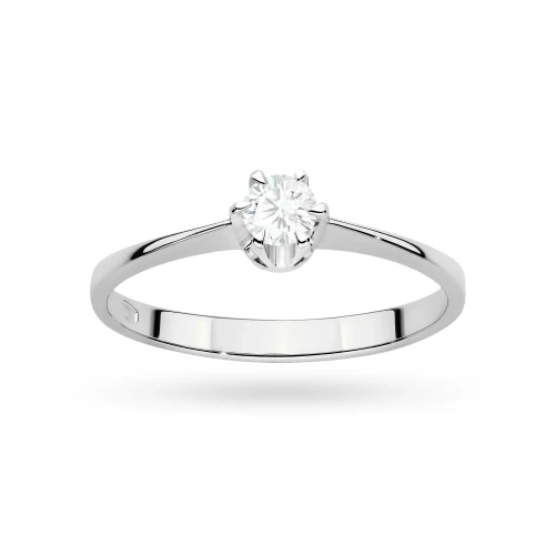 Klasyczny złoty pierścionek z diamentem laboratoryjnym 0,20ct białe złoto Lab Diamonds W0220.B3.LDW.04 marko