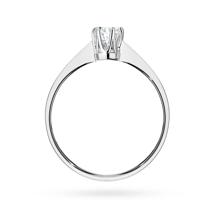 Klasyczny złoty pierścionek z diamentem laboratoryjnym 0,20ct białe złoto Lab Diamonds W0220.B3.LDW.04 marko