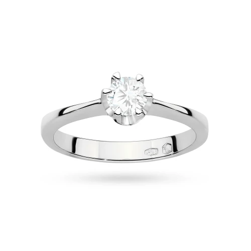 Klasyczny złoty pierścionek z diamentem laboratoryjnym 0,30ct białe złoto Lab Diamonds W0220.B3.LDW.07 marko