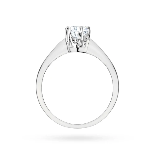 Klasyczny złoty pierścionek z diamentem  laboratoryjnym 0,30ct białe złoto Lab Diamonds